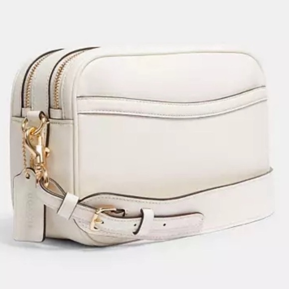 NWT Authentic Coach Jes Crossbody MARVEL Quilted Captain America Star Ivory $428 - Picture 2 of 16